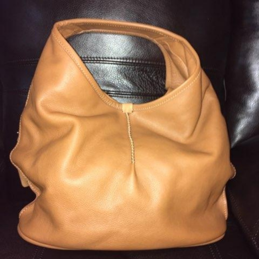 Camel Colored Leather UGG Tote